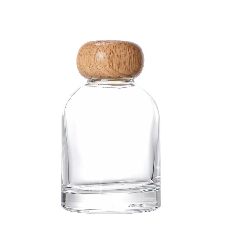 ASTRQLE Glass Diffuser Bottles Aromatherapy Jar with Wood Cap Empty Perfume Essential Oils Bottles Container Aromatherapy Diffuser Bottles Crafts Fragrance Accessories Use for Home and Office